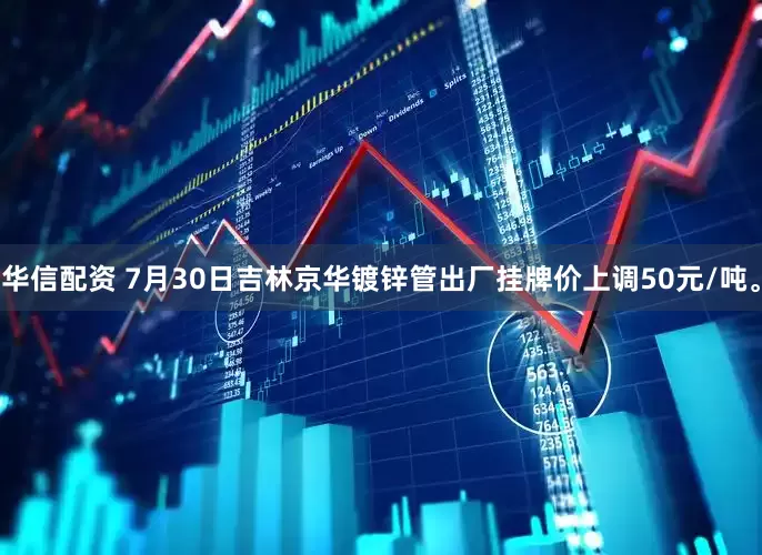 华信配资 7月30日吉林京华镀锌管出厂挂牌价上调50元/吨。